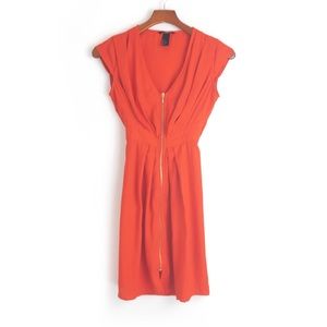 H&M Bright Orange Zip-up Dress